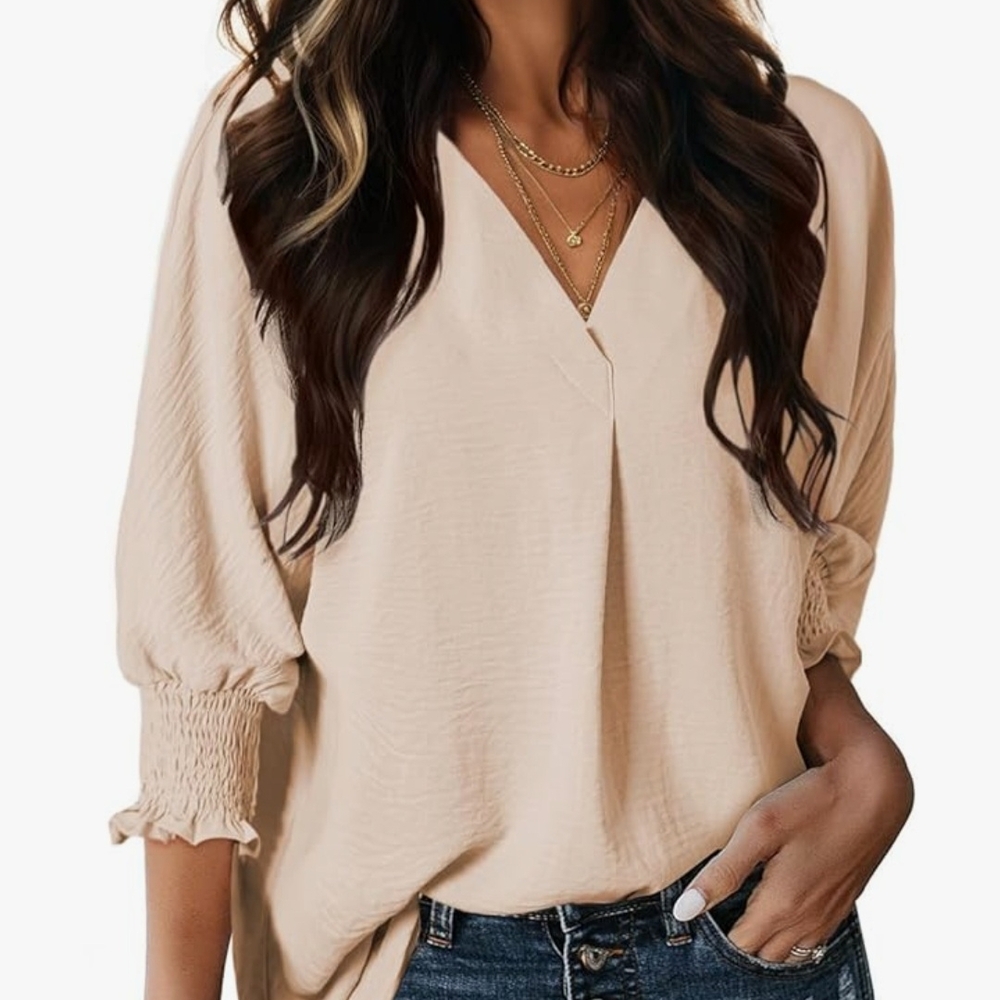 Elegant Cream Women's Top